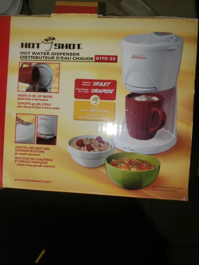 SUNBEAM Hot Shot #6170-33 Hot Water Dispenser 16 OZ. - photo 3