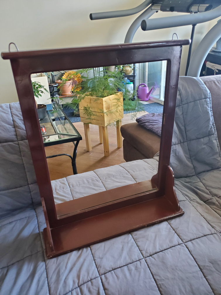 Hanging Mirror with Shelf