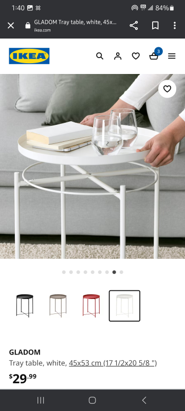2 NEW IKEA SIDE TABLE - photo 3