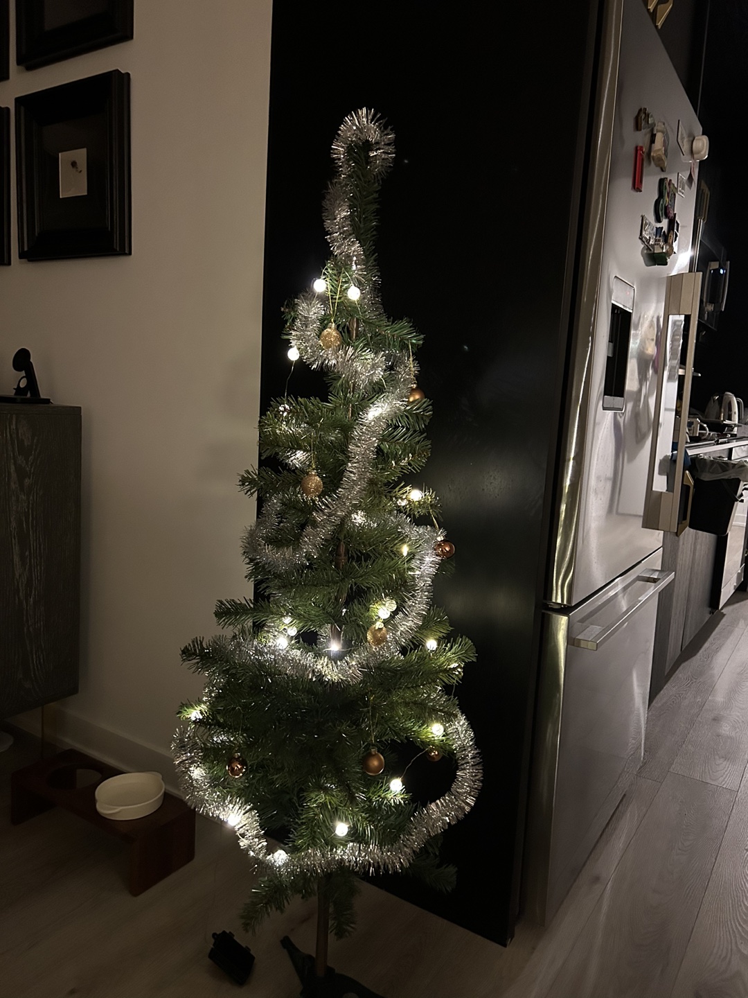 Ikea Christmas tree including ornaments and lights