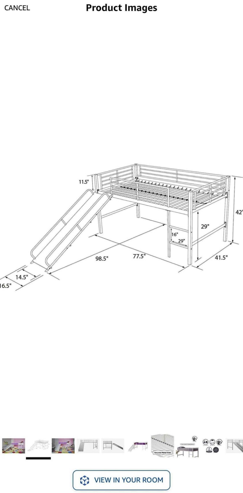 Kids bunk bed with slide - photo 3