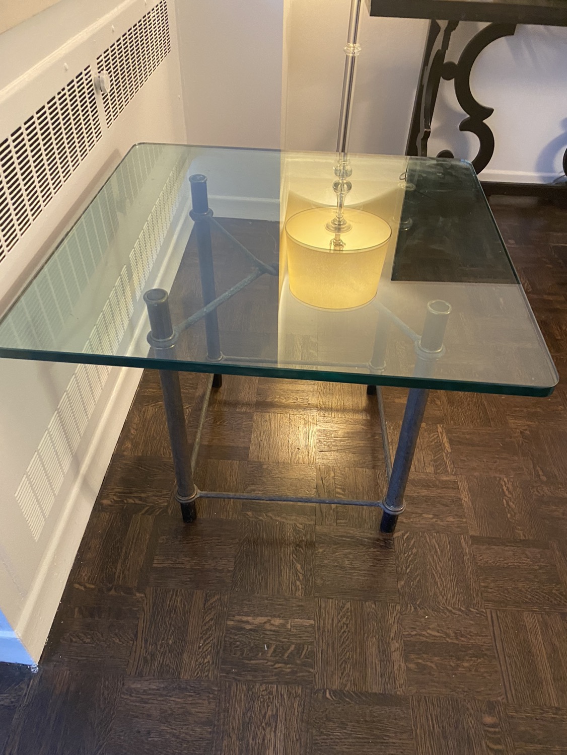 Glass coffee table