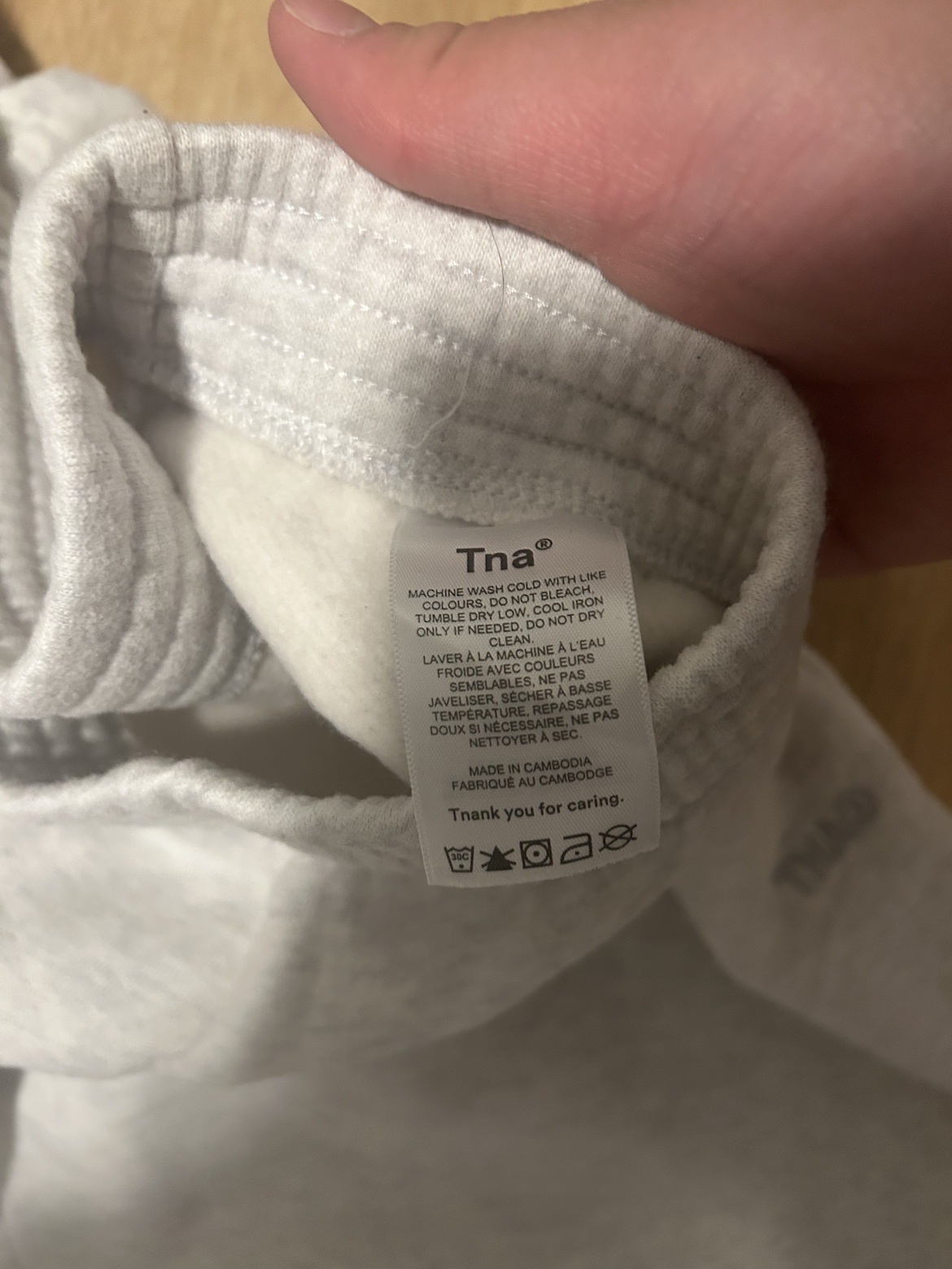 WOMENS WHITE TNA FLEECE SWEATPANTS image indicator(3)