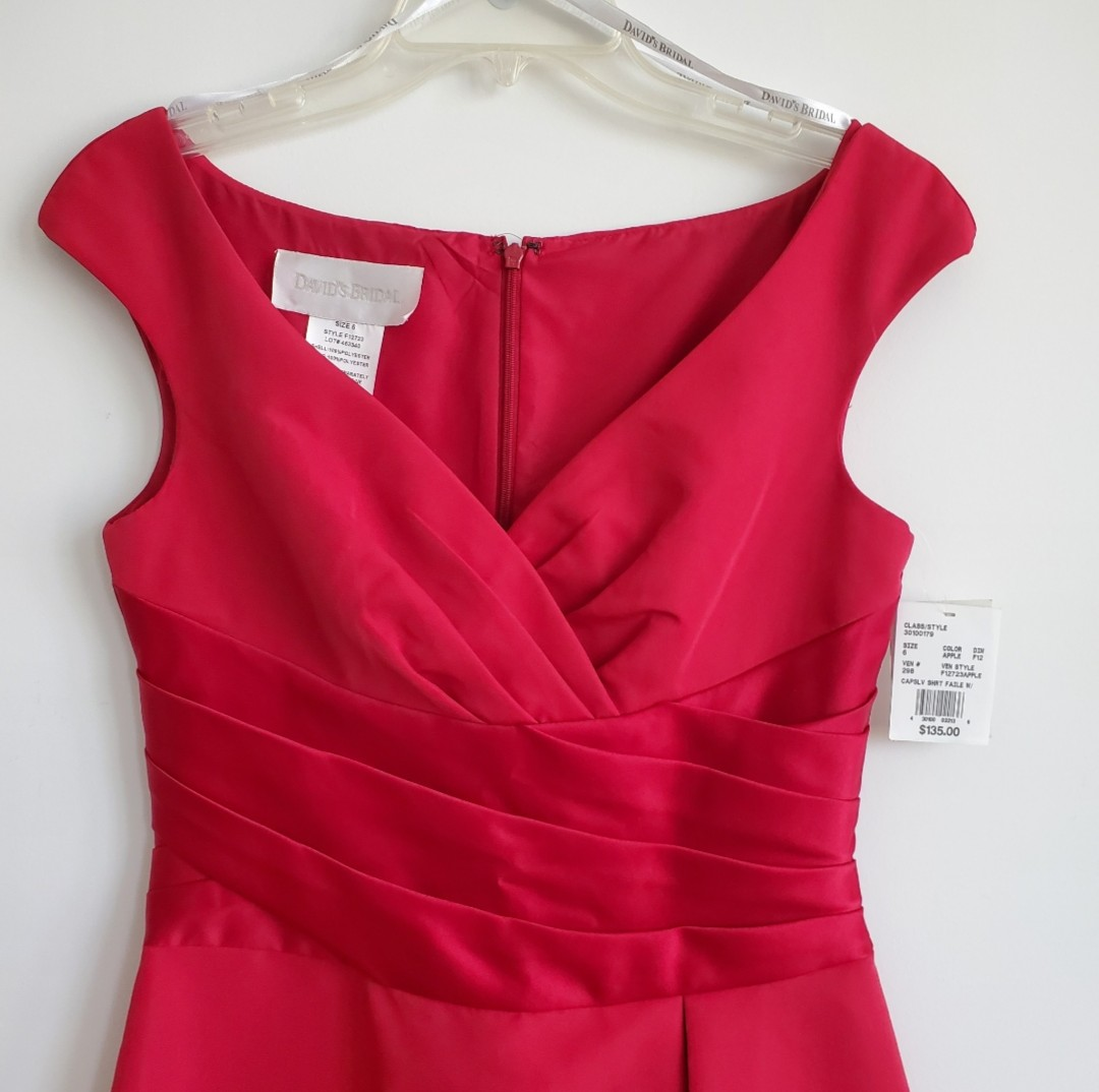 NEW David's Bridal | Red dress - Size 6 image indicator(2)