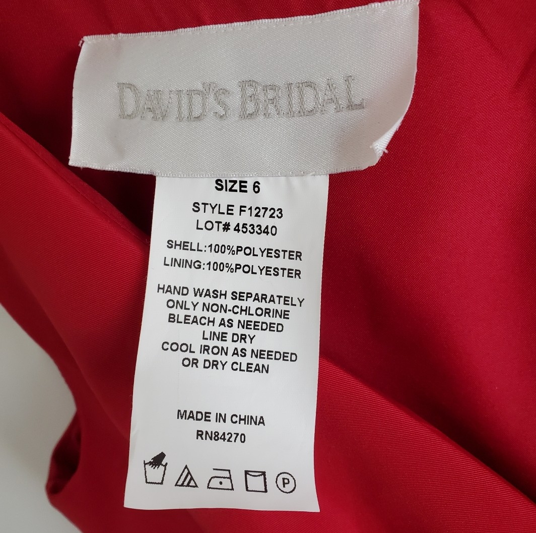 NEW David's Bridal | Red dress - Size 6 image indicator(5)