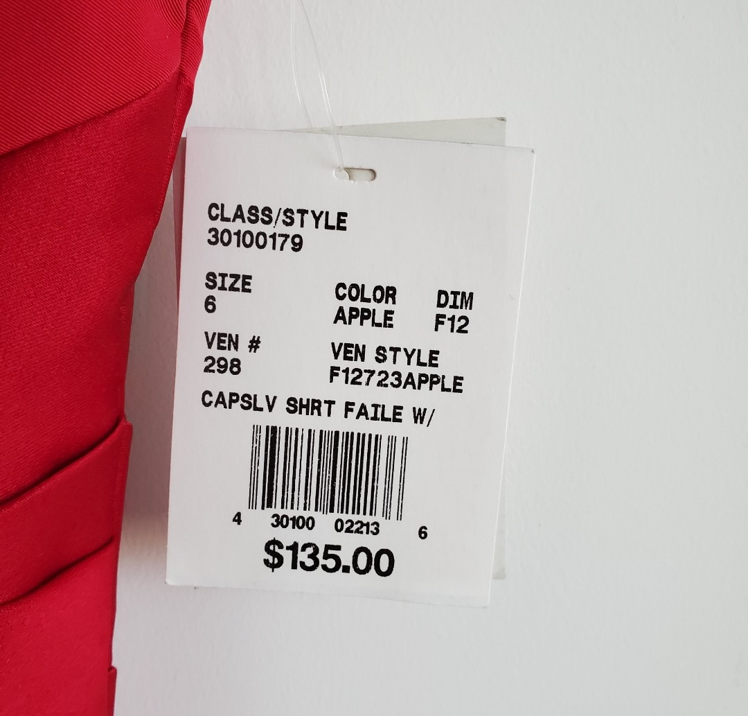 NEW David's Bridal | Red dress - Size 6 image indicator(6)