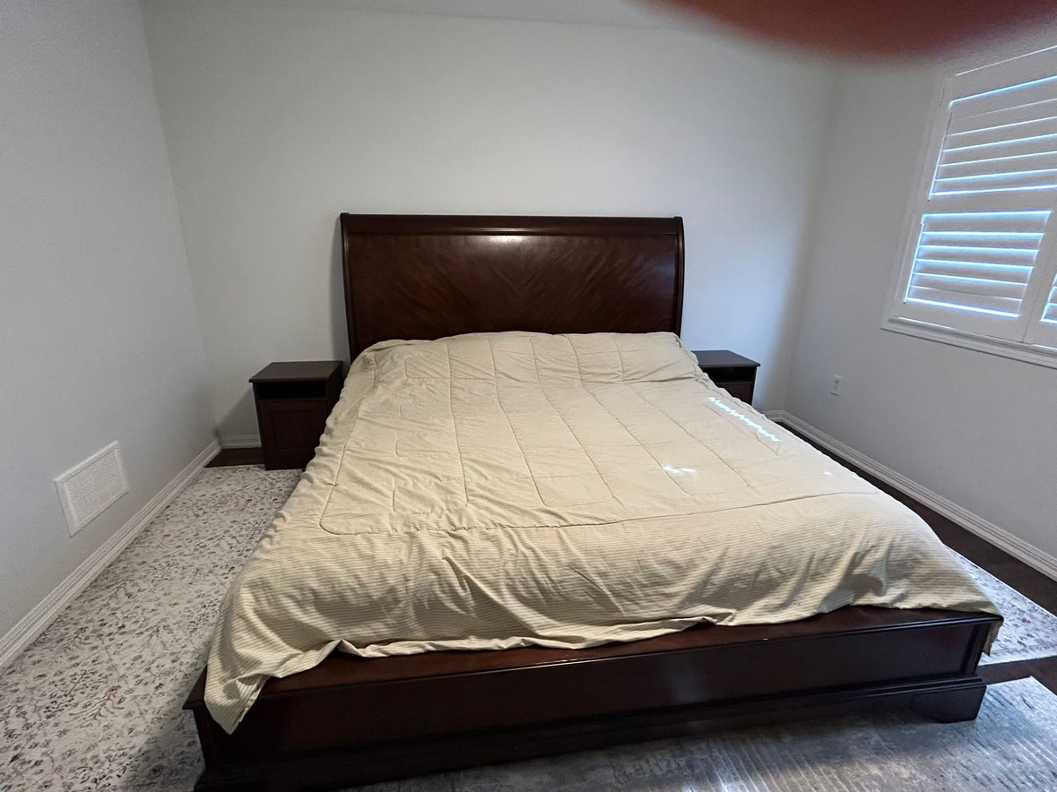 California King bed frame and 2 boxsprings and 2 night stands - photo 2