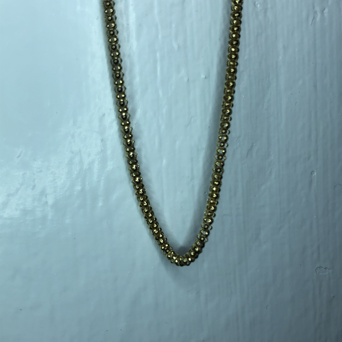 24k Gold Over Sterling Silver 30” Popcorn Chain image indicator(7)