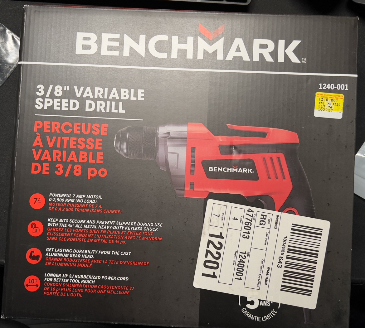50% off Brand New Benchmark 3/8" Drill - photo 2