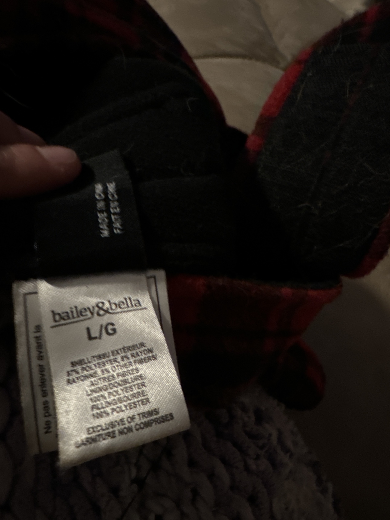 Large Red plaid dog jacket image indicator(3)