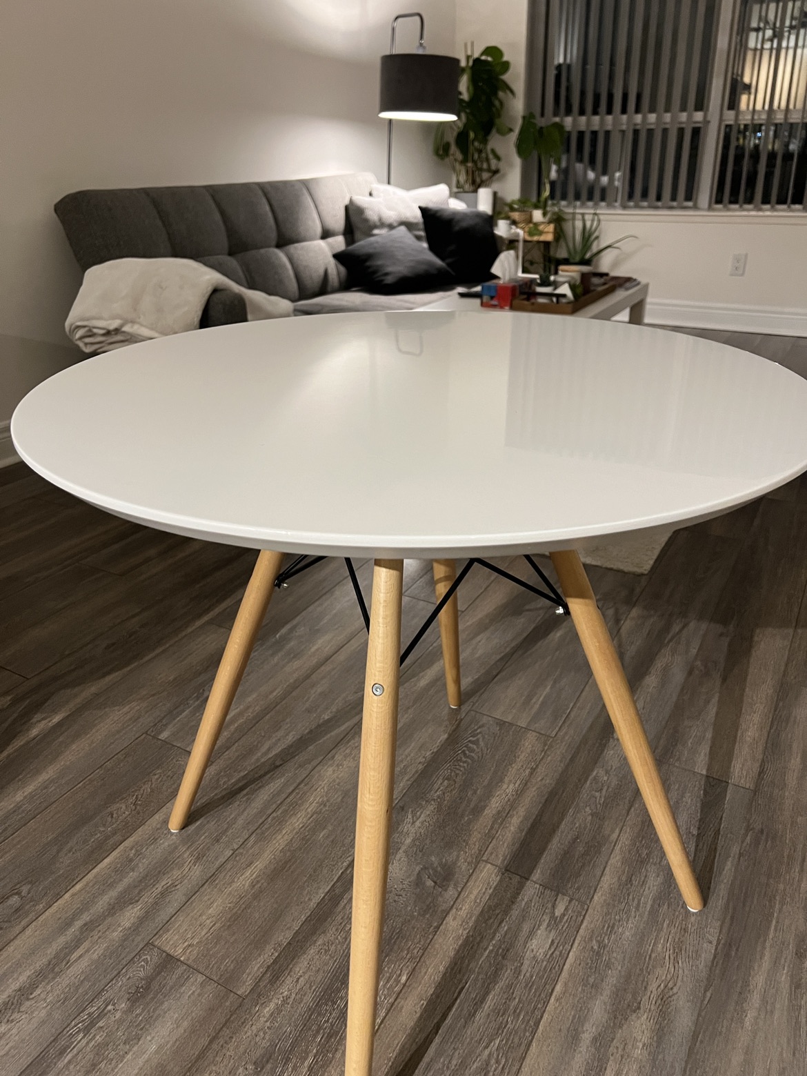 White round table