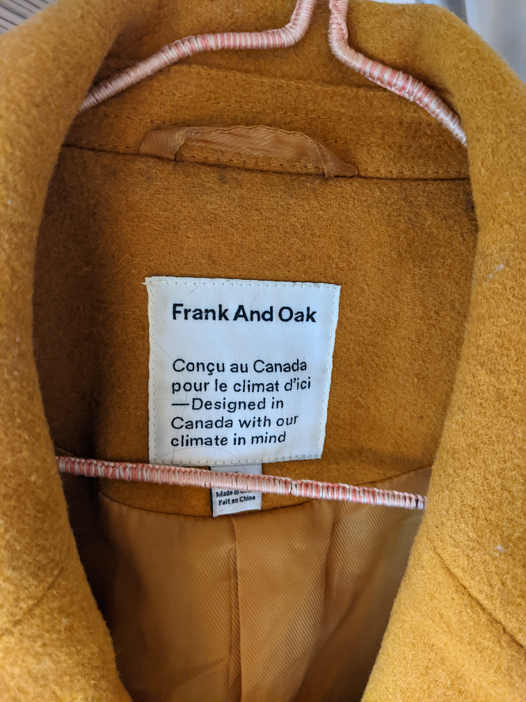 🌻✨Mustard Frank and Oak winter coat jacket small image indicator(2)