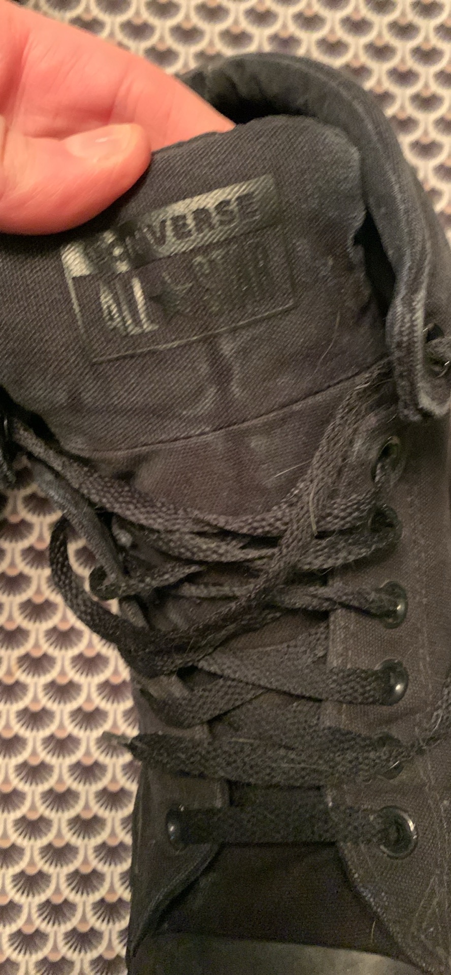 Black all star converse sneakers size 10 men or 12 women - photo 2