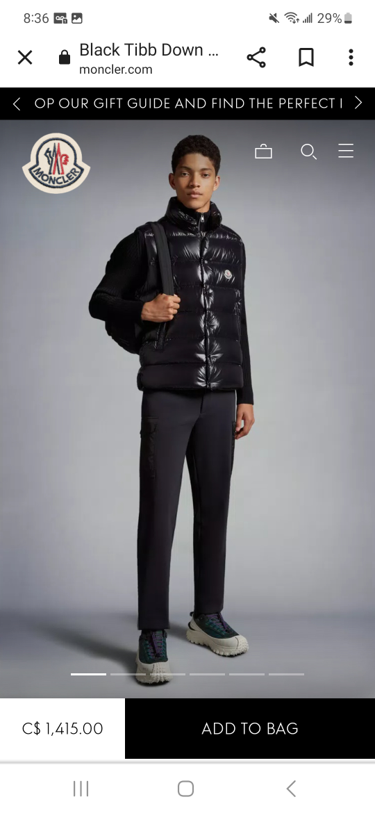 MONCLER TIBB DOWN VEST