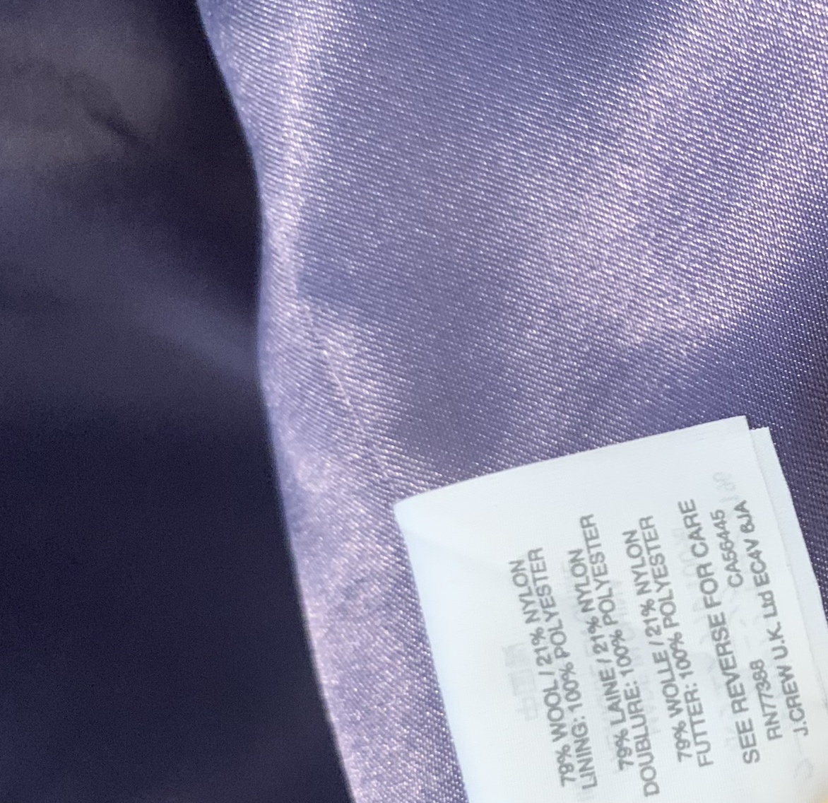 J. CREW Lavender Coat image indicator(9)