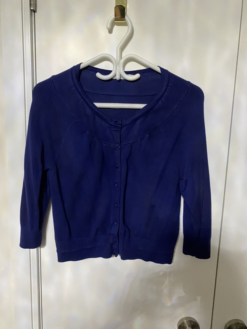 ❄️ Navy Blue Cardigan Sweater - size large - Day 2 thumbnail