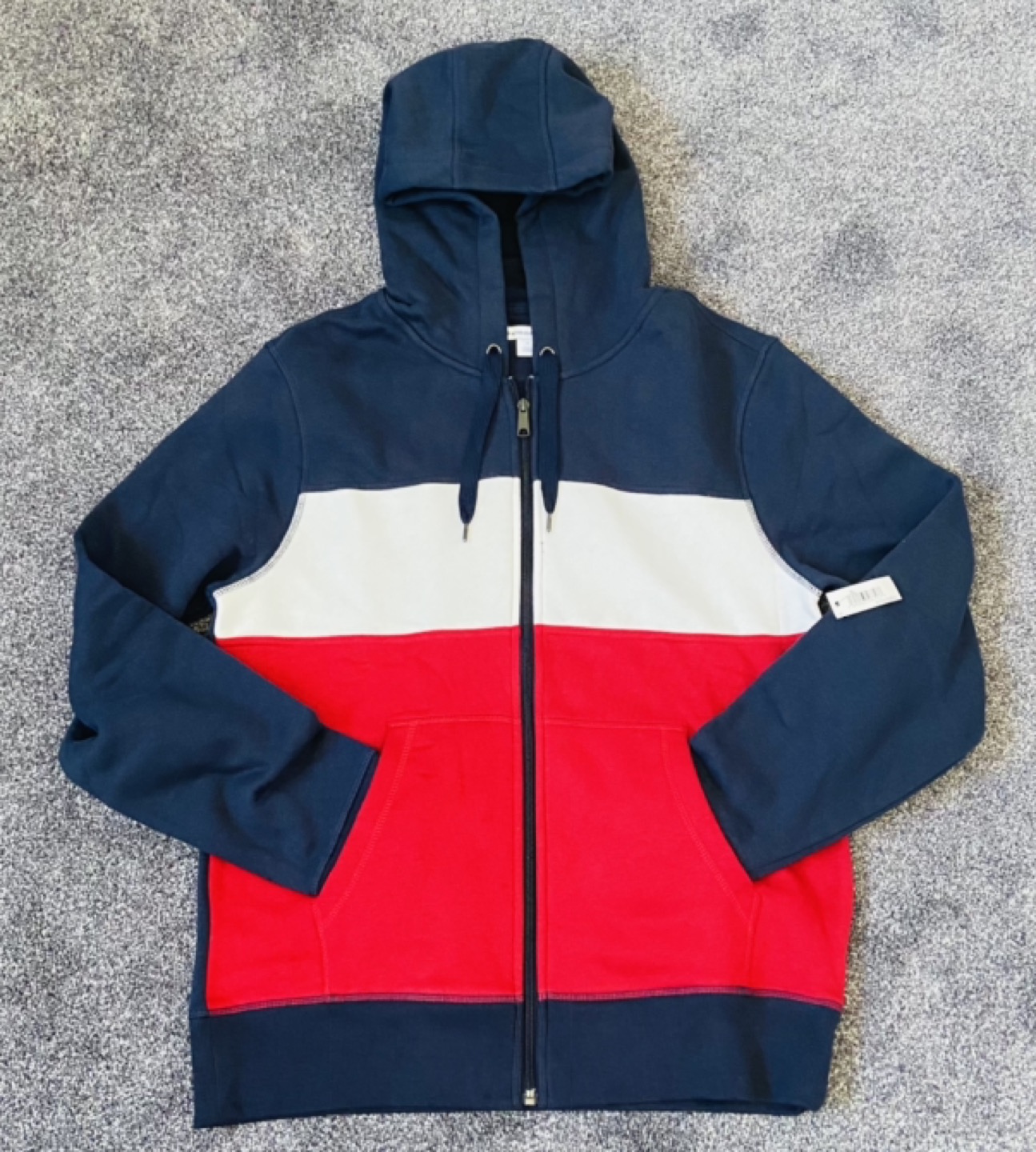 New Men’s Full-Zip Hooded Fleece Sweater