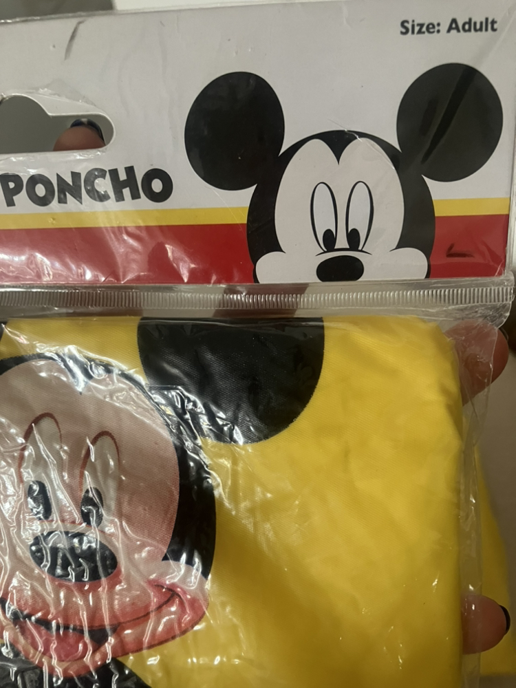 2 x Mickey Mouse Adult size rain ponchos-NEW IN PACKAGE image indicator(2)