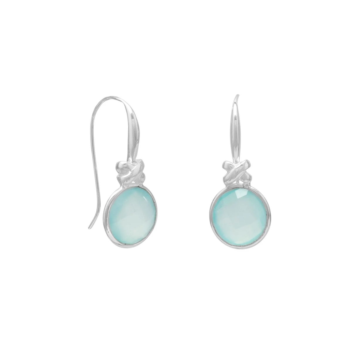 Chalcedony Gemstone and 925 Sterling Silver Earrings 🎁