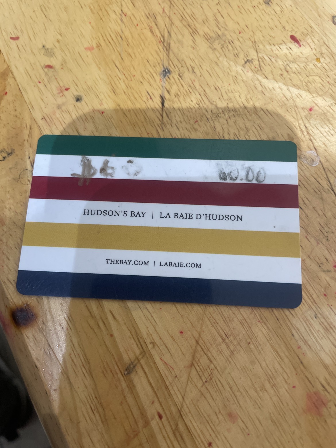 $60 gift card for the bay