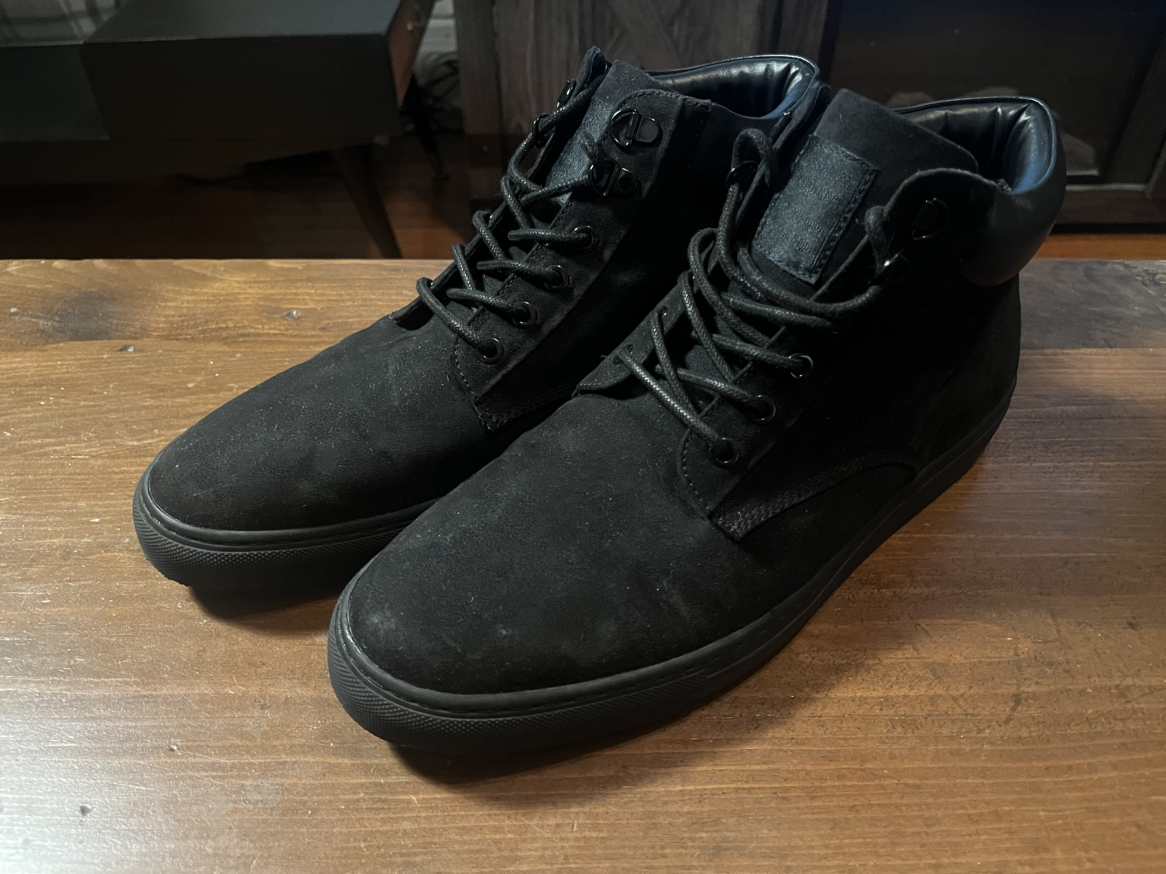H&M Faux Suede Size 11.5 Men’s High Top Boots - photo 2