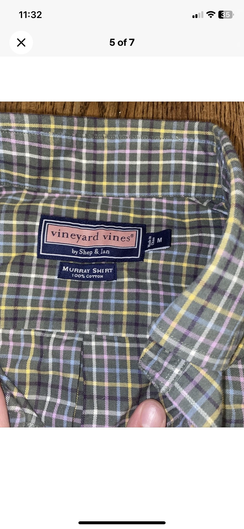 NWT Vineyard Vines Murray Button Down Shirt Medium image indicator(5)