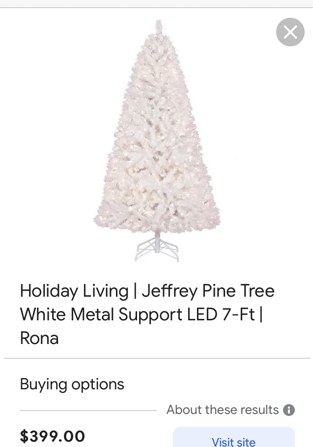 New 7ft  pre-lit Jeffery white Pine Christmas Tree