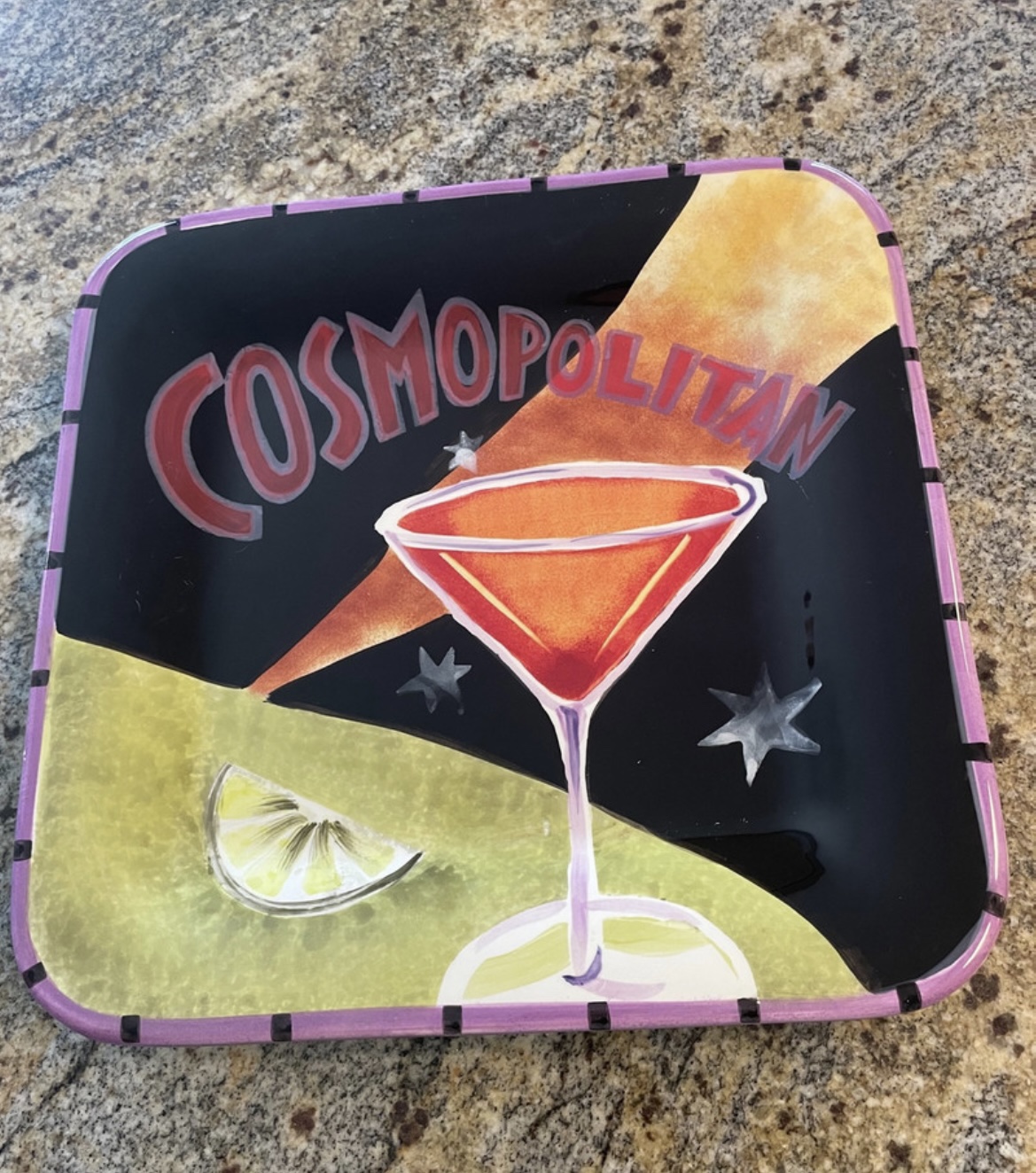 Cosmopolitan 16"  Sq Serving Platter Jennifer brinley