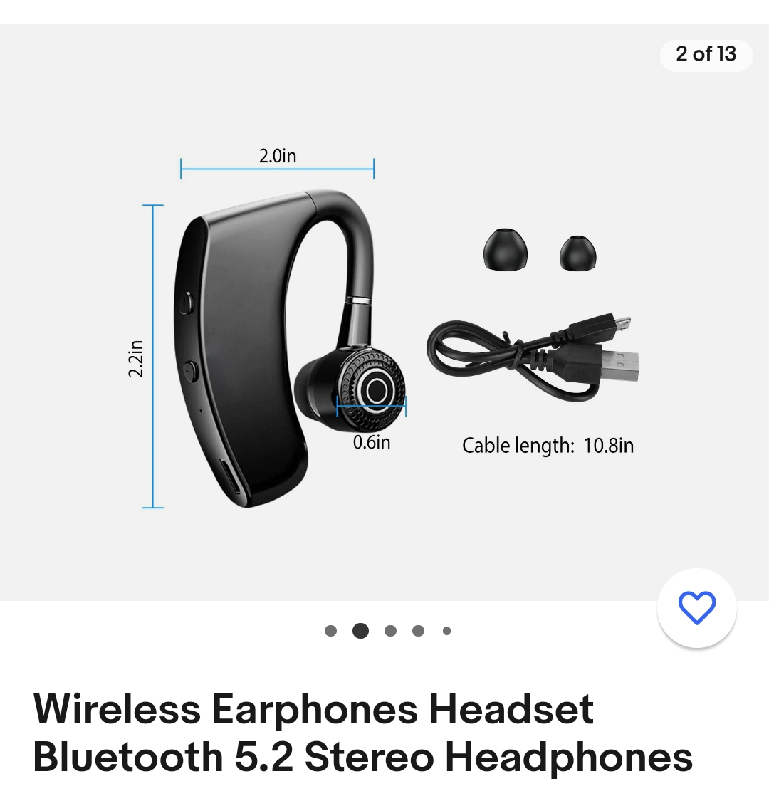 Gift Item 🎁wireless Earphone Headset Bluetooth 5.2 Stereo image indicator(2)