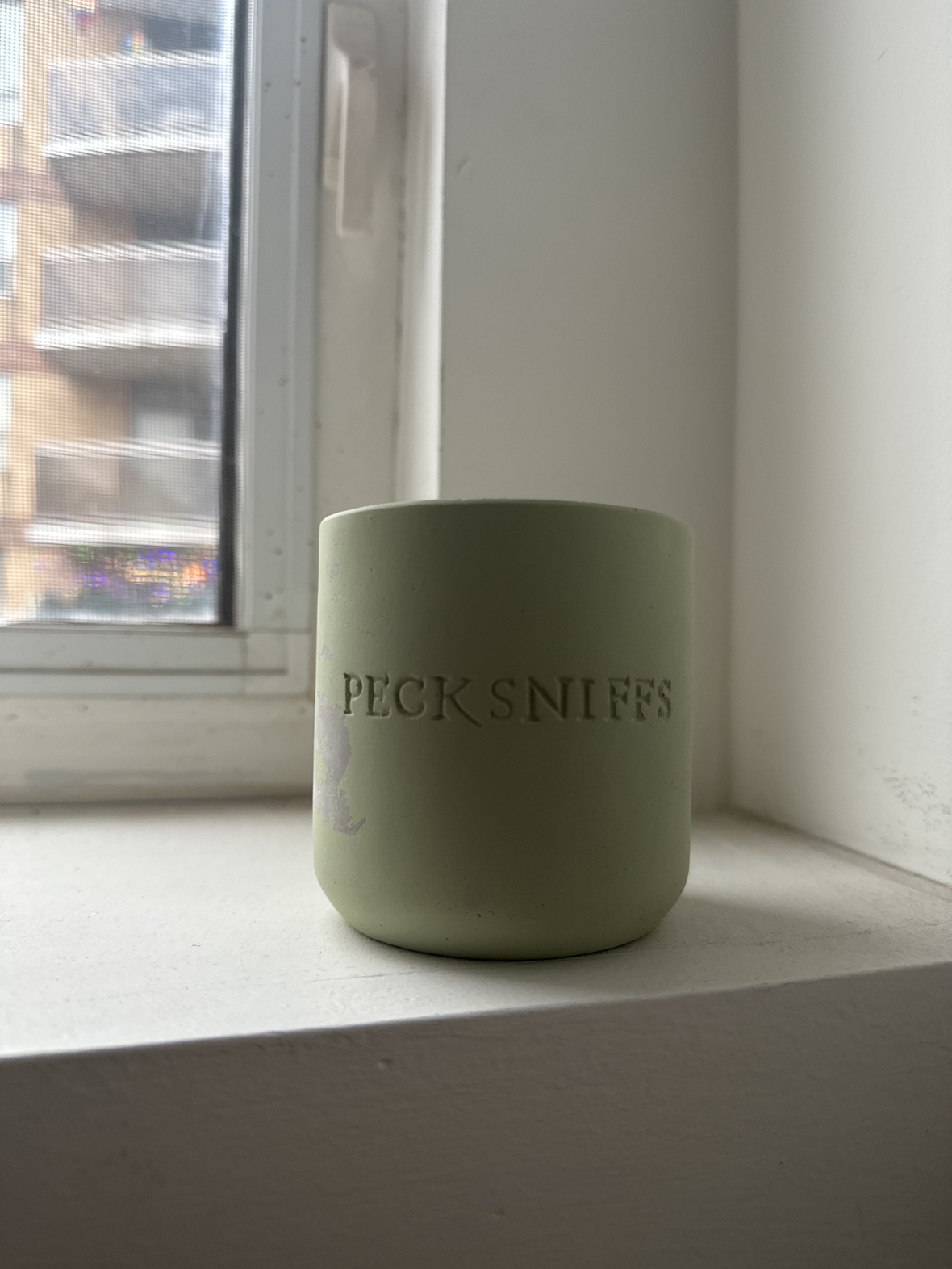 [Free] Sage coloured candle #freecycle
