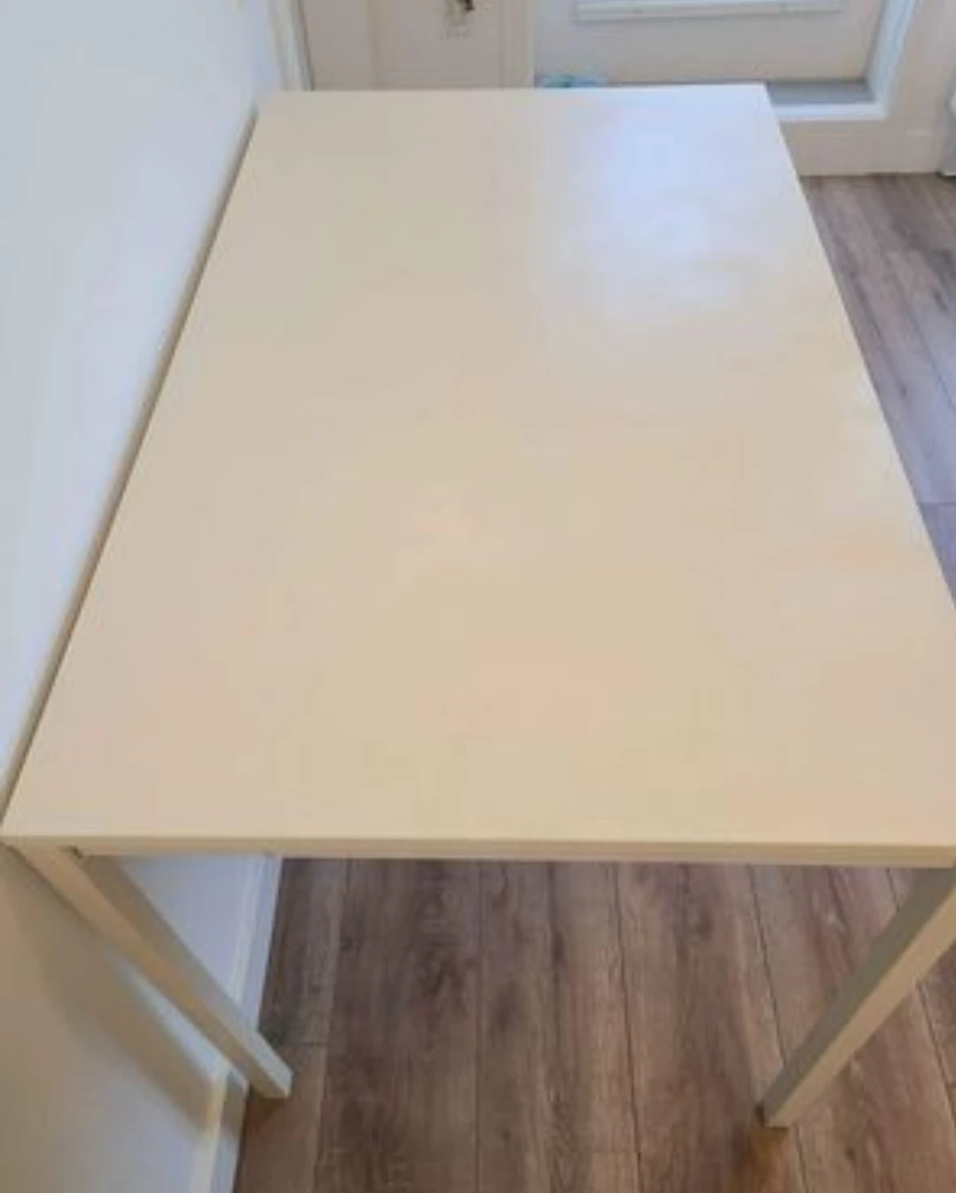 🎁 Satin white dining table - photo 2