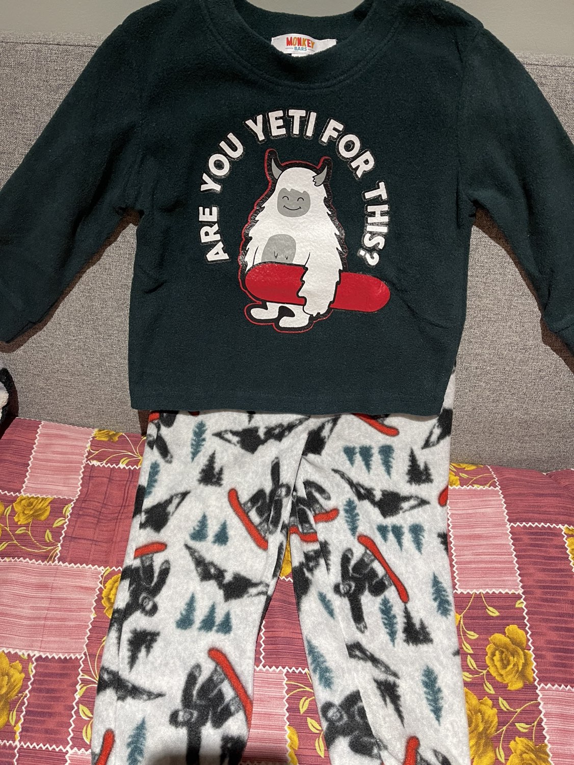 Fleece shirt pajama set🧎🏽‍♂️ thumbnail