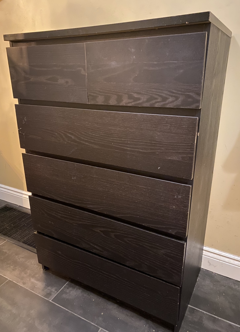 IKEA Malm 6 drawer chest (black-brown) - photo 2