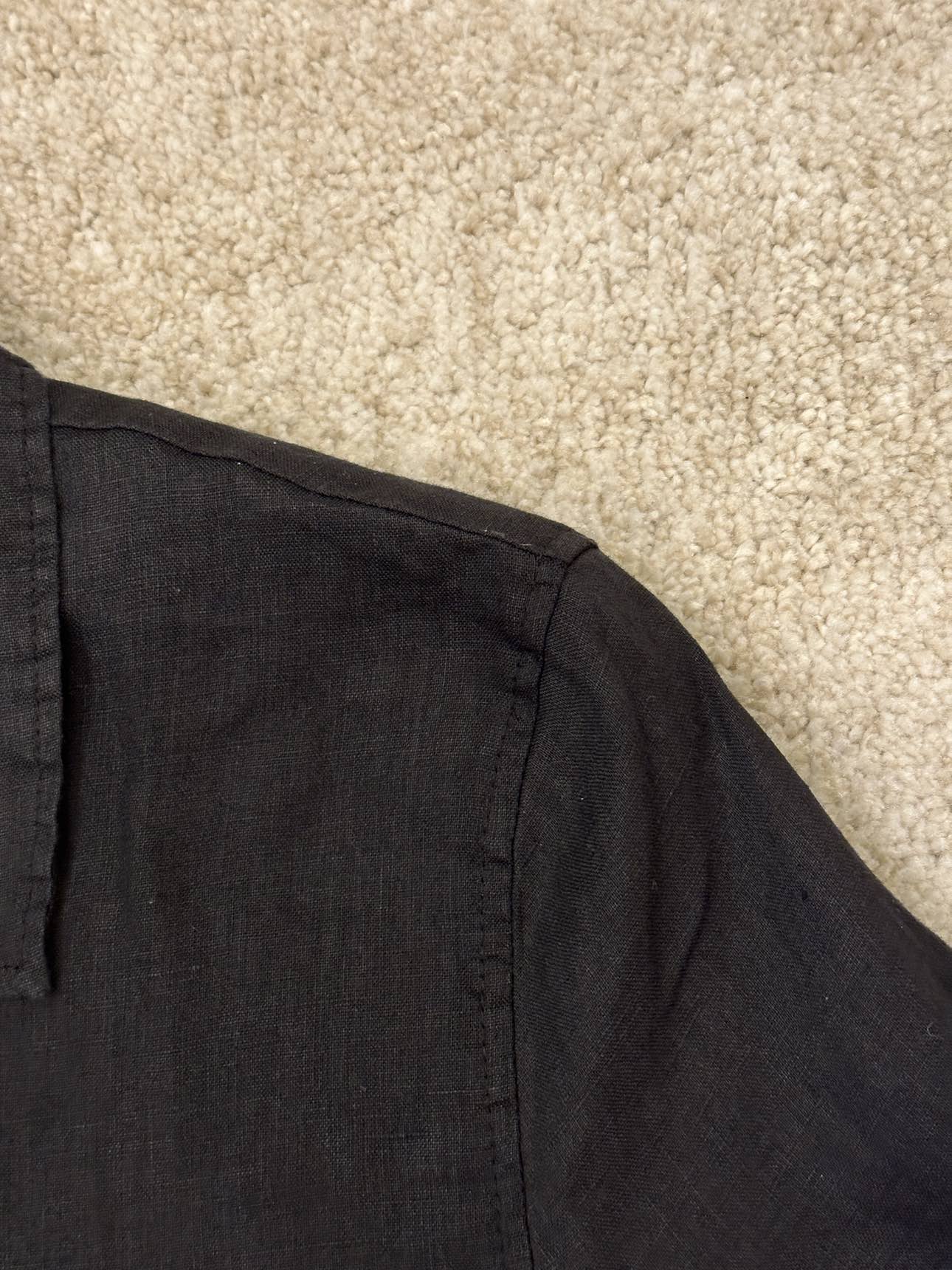 Black linen shirt - photo 2