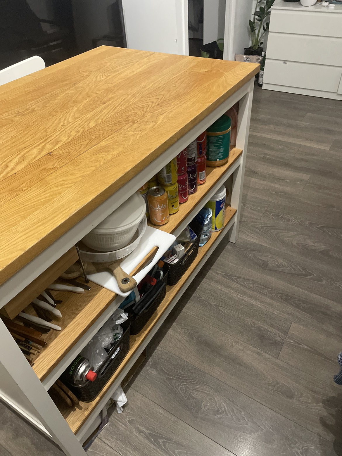 Ikea Kitchen Island w/ 2 chairs image indicator(2)