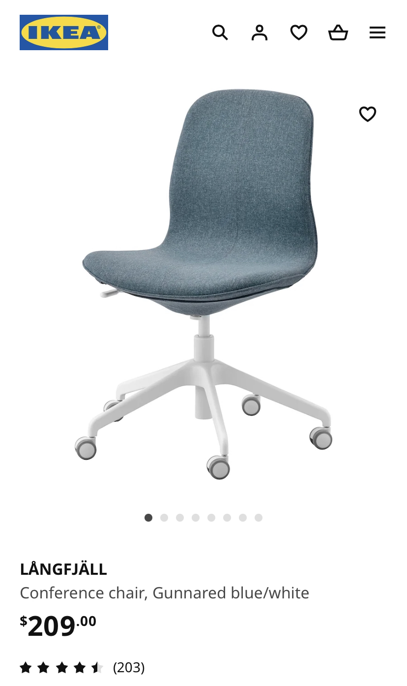LÅNGFJÄLL desk chair