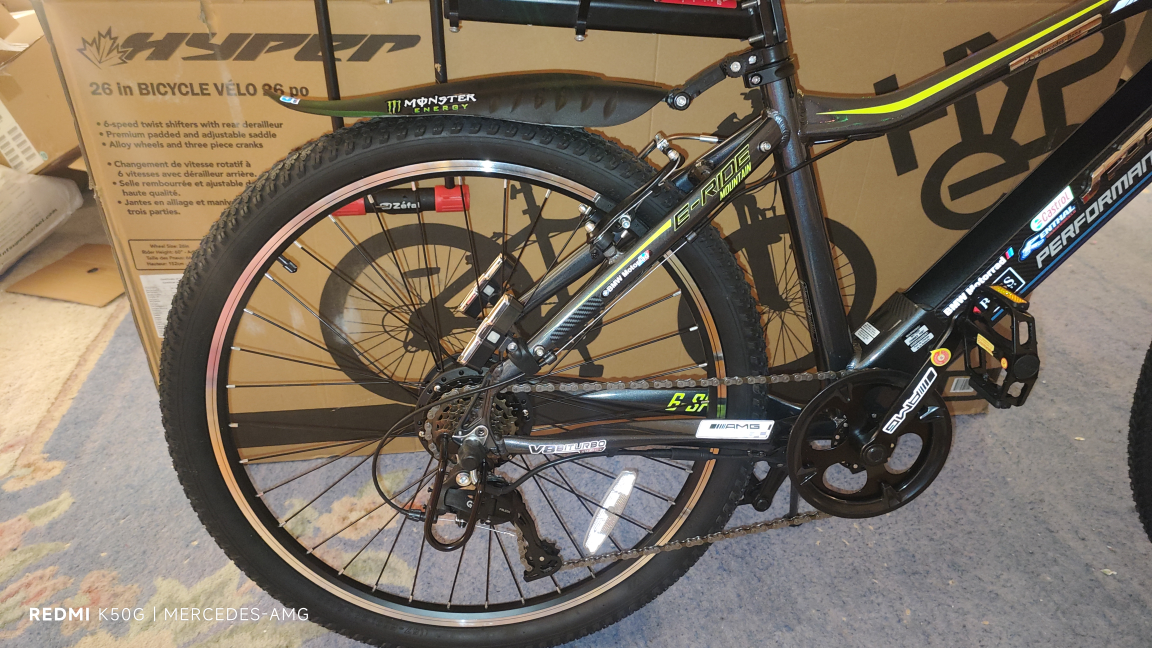 Almost new 26" electric mountain bike image indicator(5)