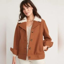 NWT - Old Navy Soft-Brushed Sherpa-Trim Size 4X Jacket image indicator(3)