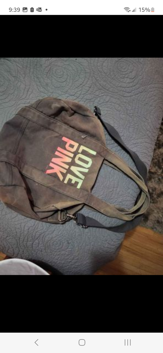 Love Pink Med duffle bag   #freecycle