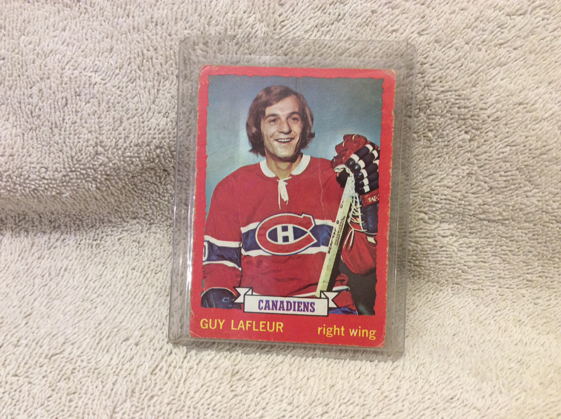 1973-74 TOPPS Guy Lafleur hockey card # 72