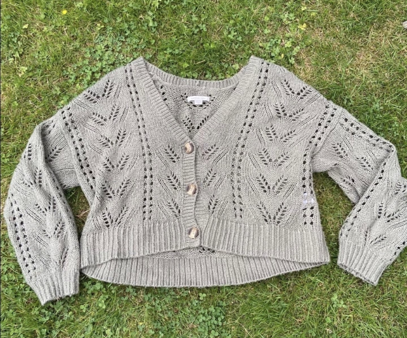 American Eagle Cable Knit Cropped Cardigan thumbnail