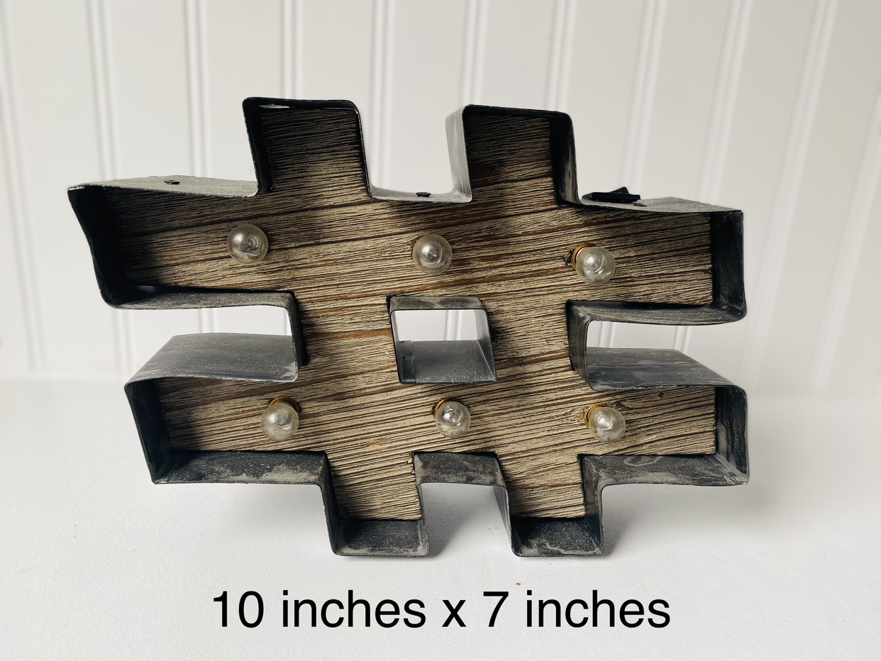 Home Decor: HASHTAG Light Sign - photo 2