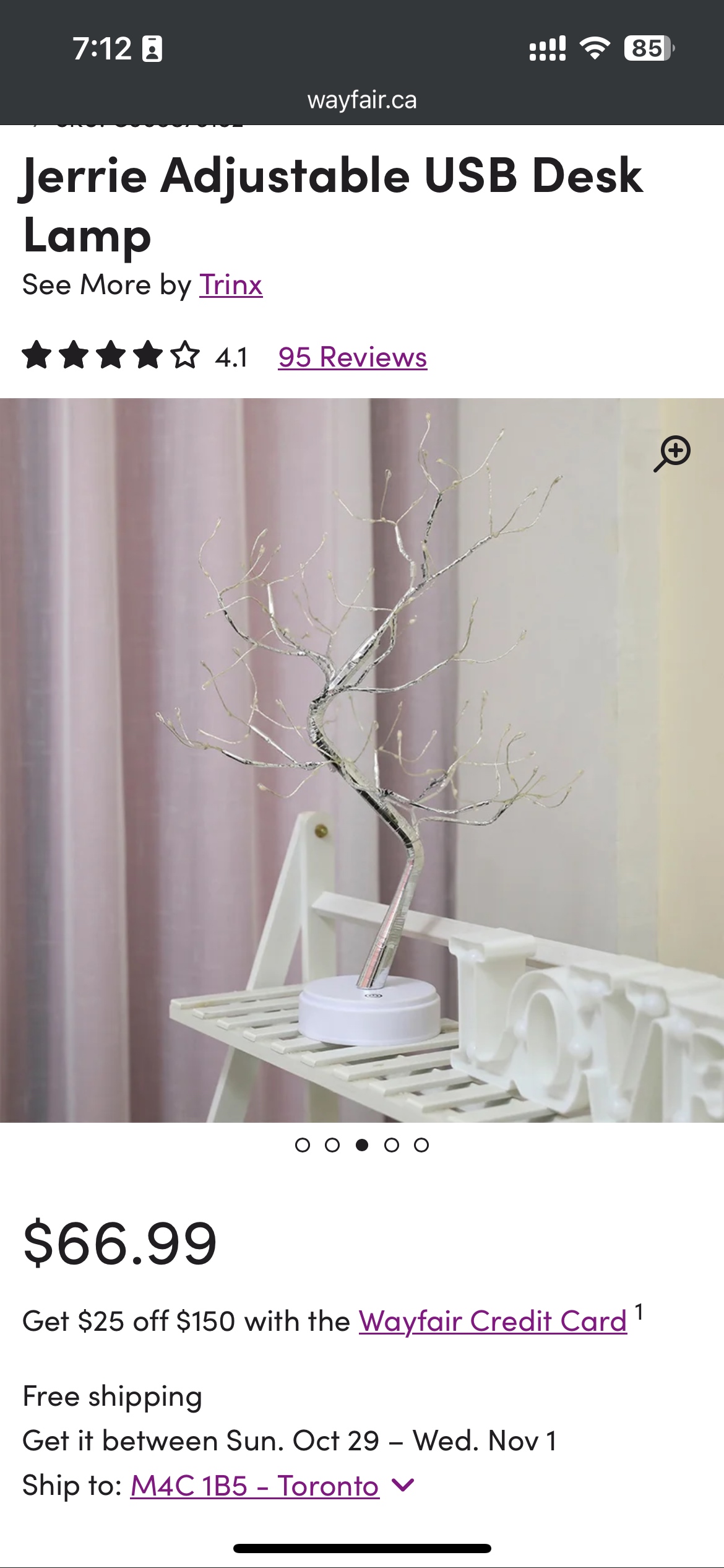 Wayfair Lamp for sale - photo 2