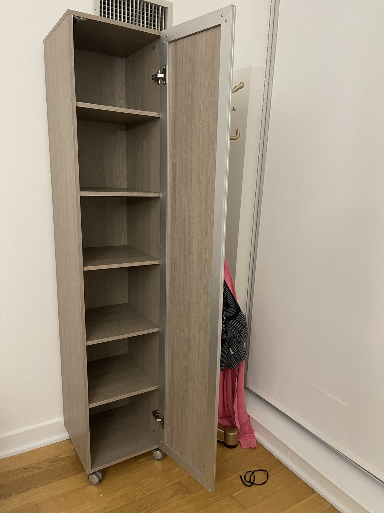 Standing Closet with a mirror and wheels - photo 2