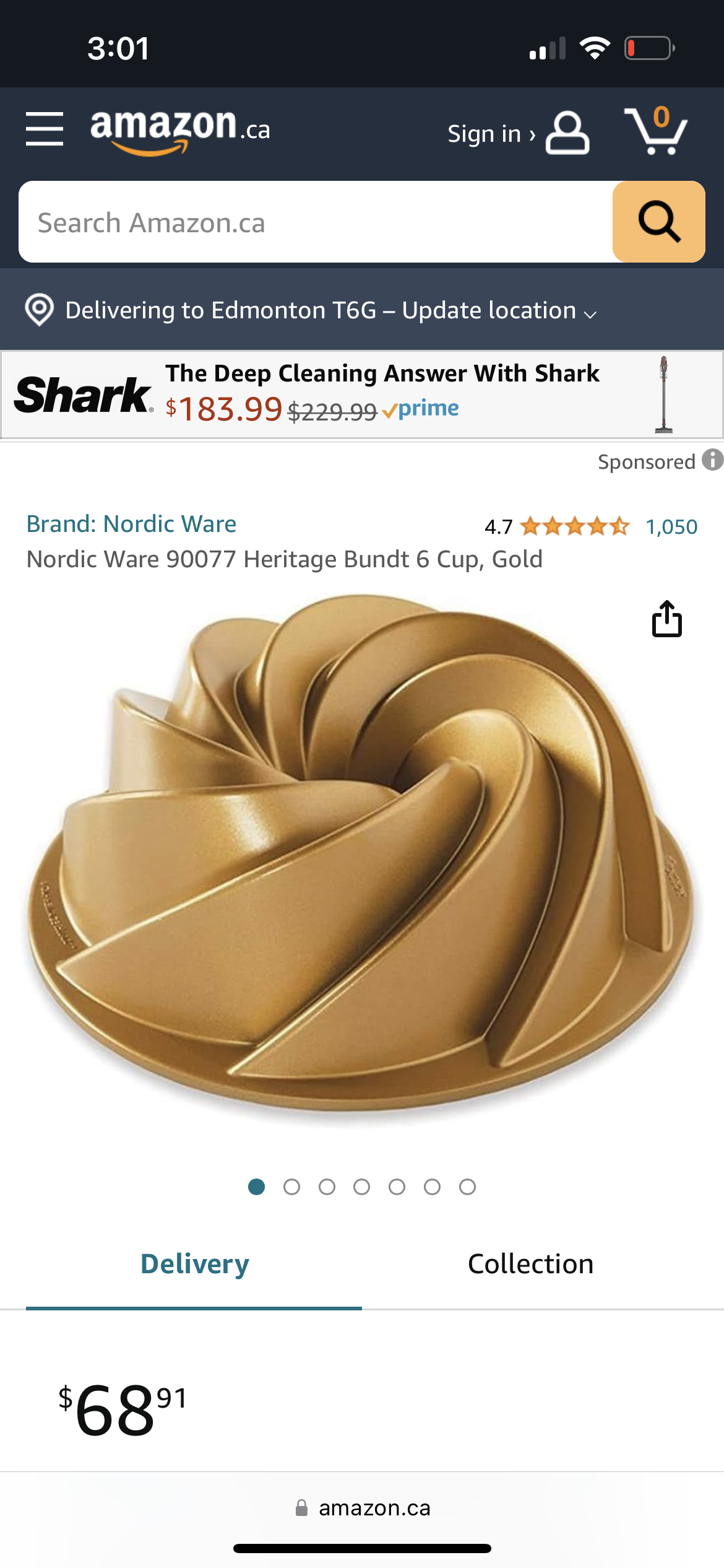 Nordic Ware gold bundt pan made in the USA - photo 5