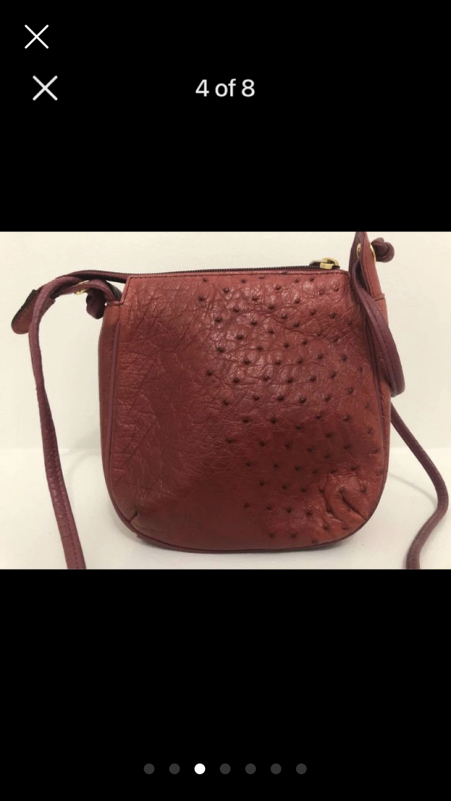 BRAND NEW women’s ostrich leather shoulder bags image indicator(3)