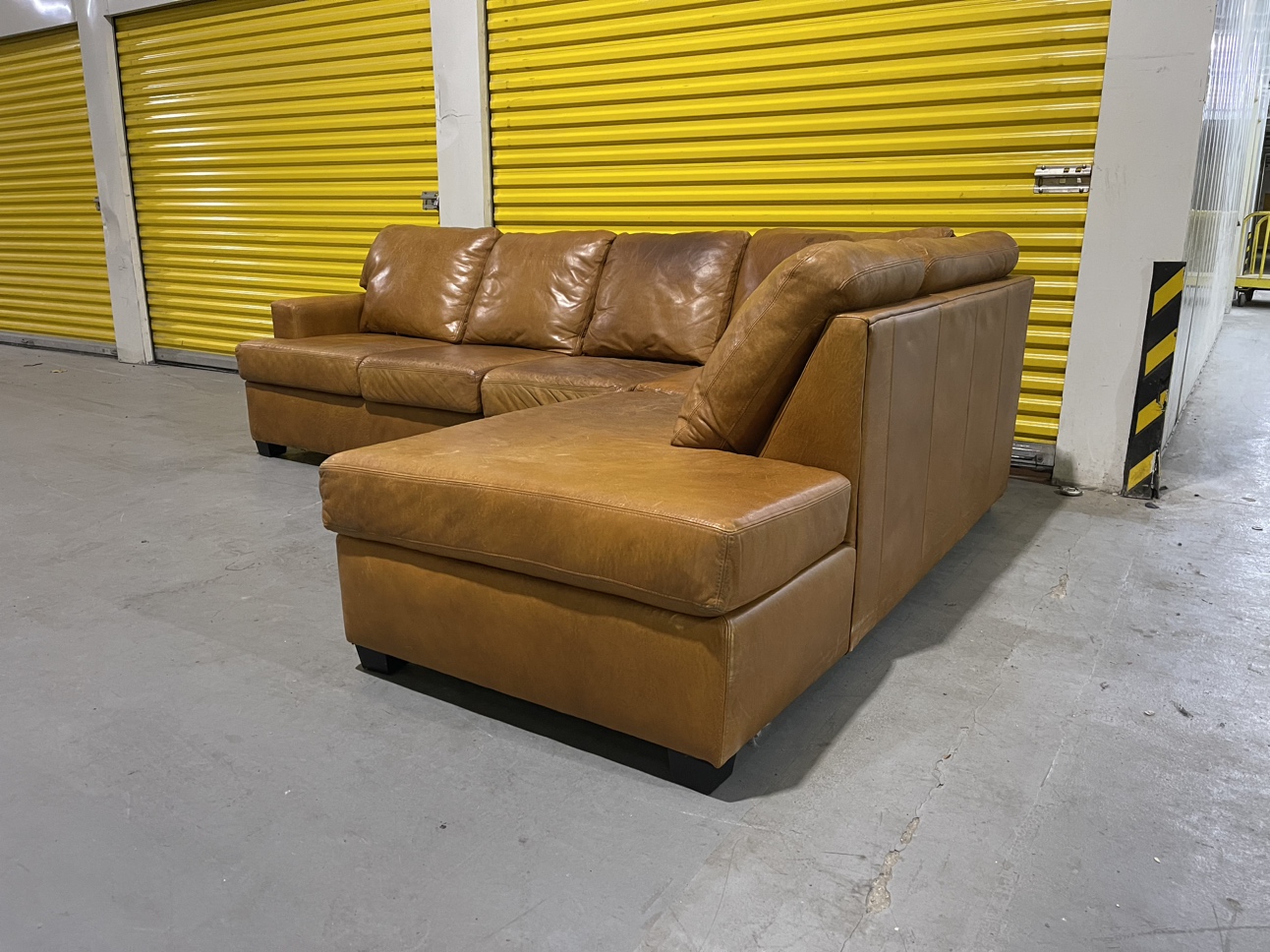 FREE DELIVERY | Beautiful Real Leather Sectional - photo 5