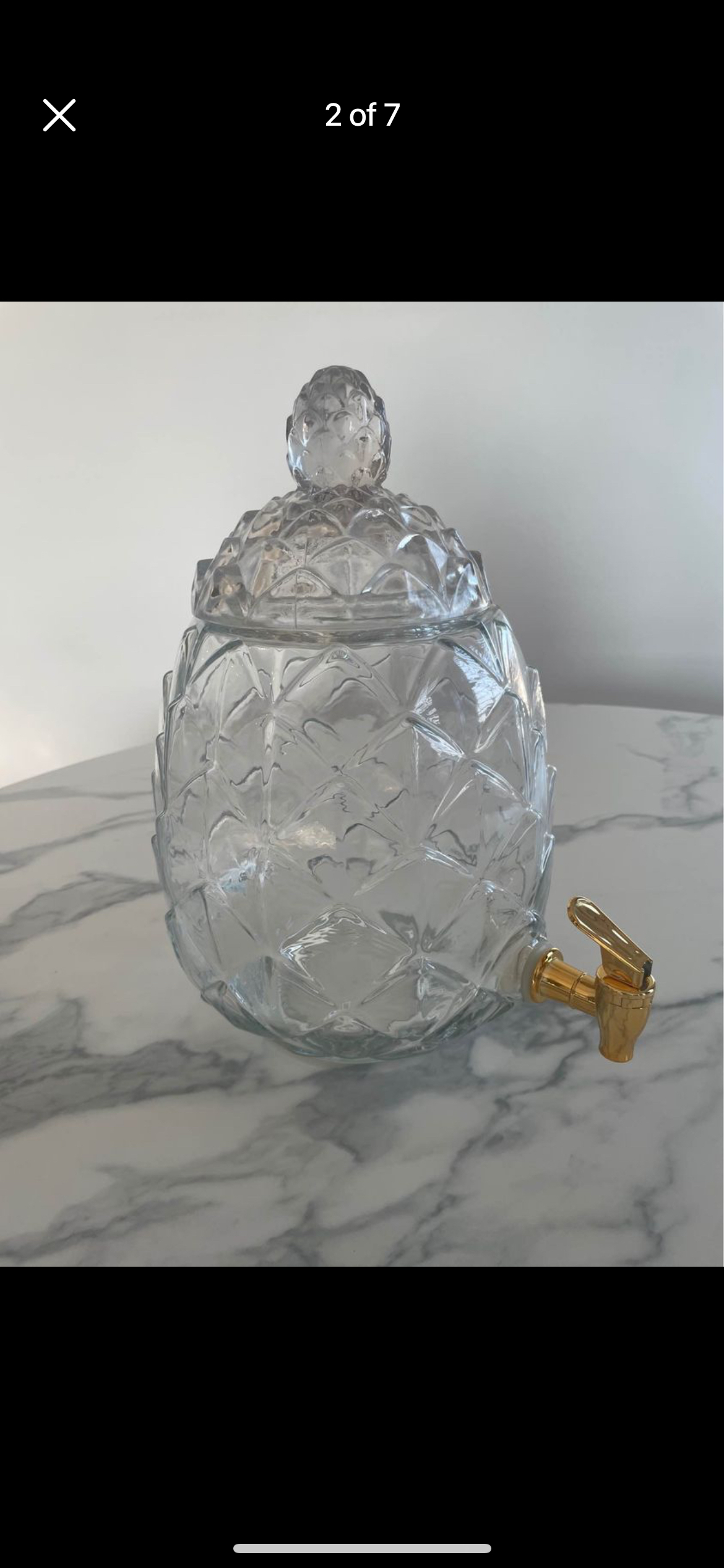FREE Beverage Sangria Dispenser Glass Pineapple #freecycle - photo 2