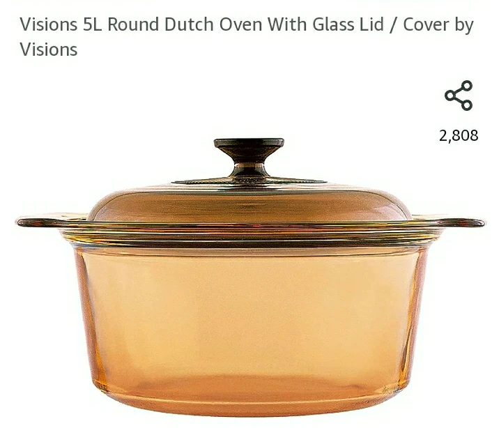PYREX-Visions Dutch Oven Glass Pot 5L