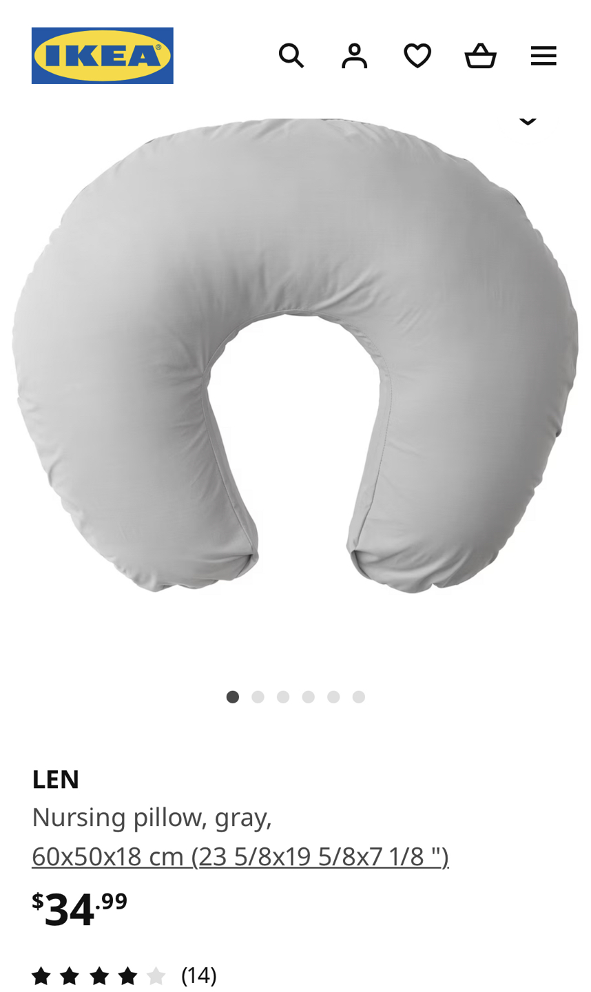 Ikea nursing pillow with extra bunny cover image indicator(2)